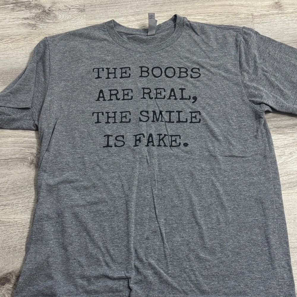 Next Level Apparel Gray Graphic Tee